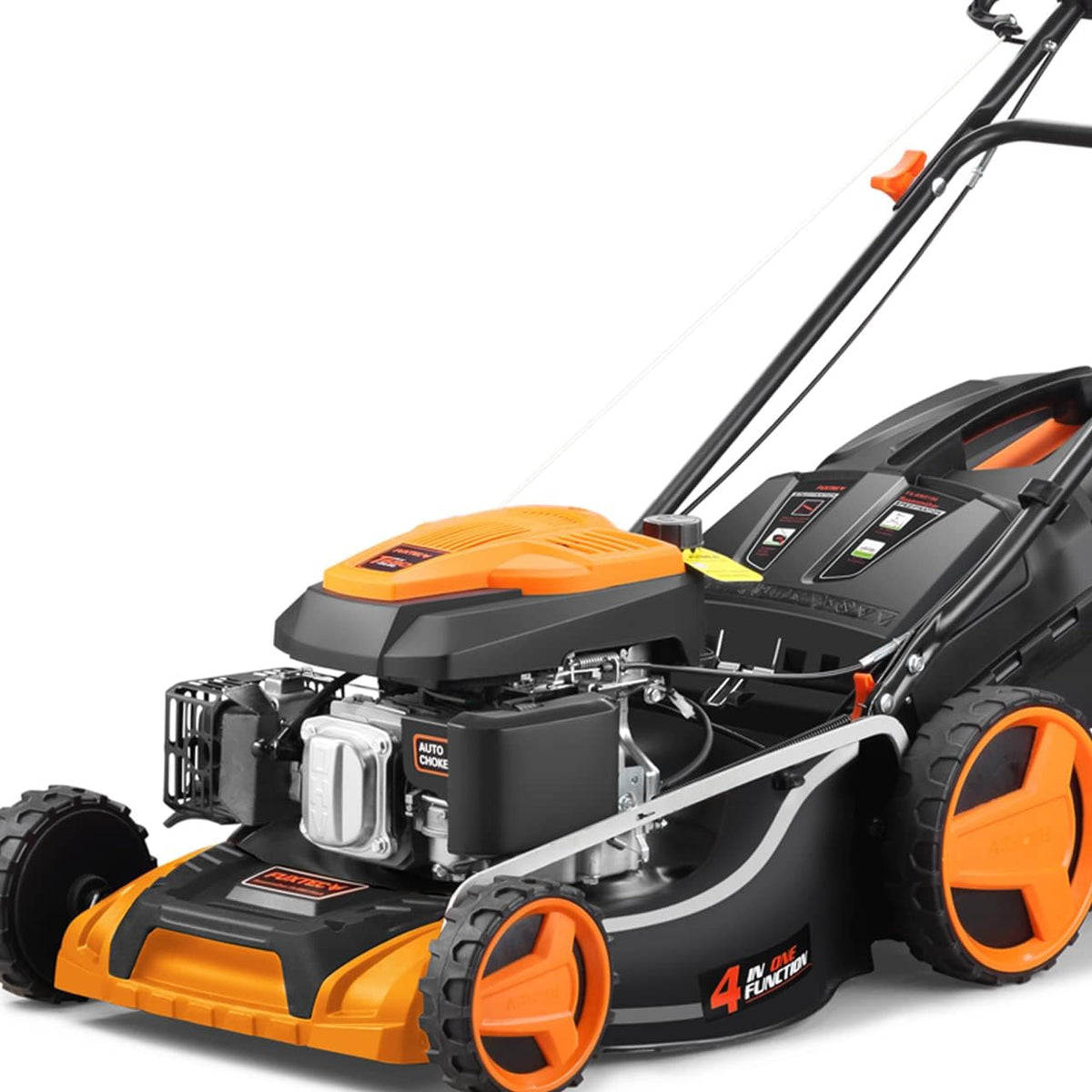 Corta-relva, FUXTEC, FX-RM5196PRO, 51 cm, 75 mm, 510 mm, 17,1 kg, regulável, com rodas, aço, Multicolor, para jardim e exterior