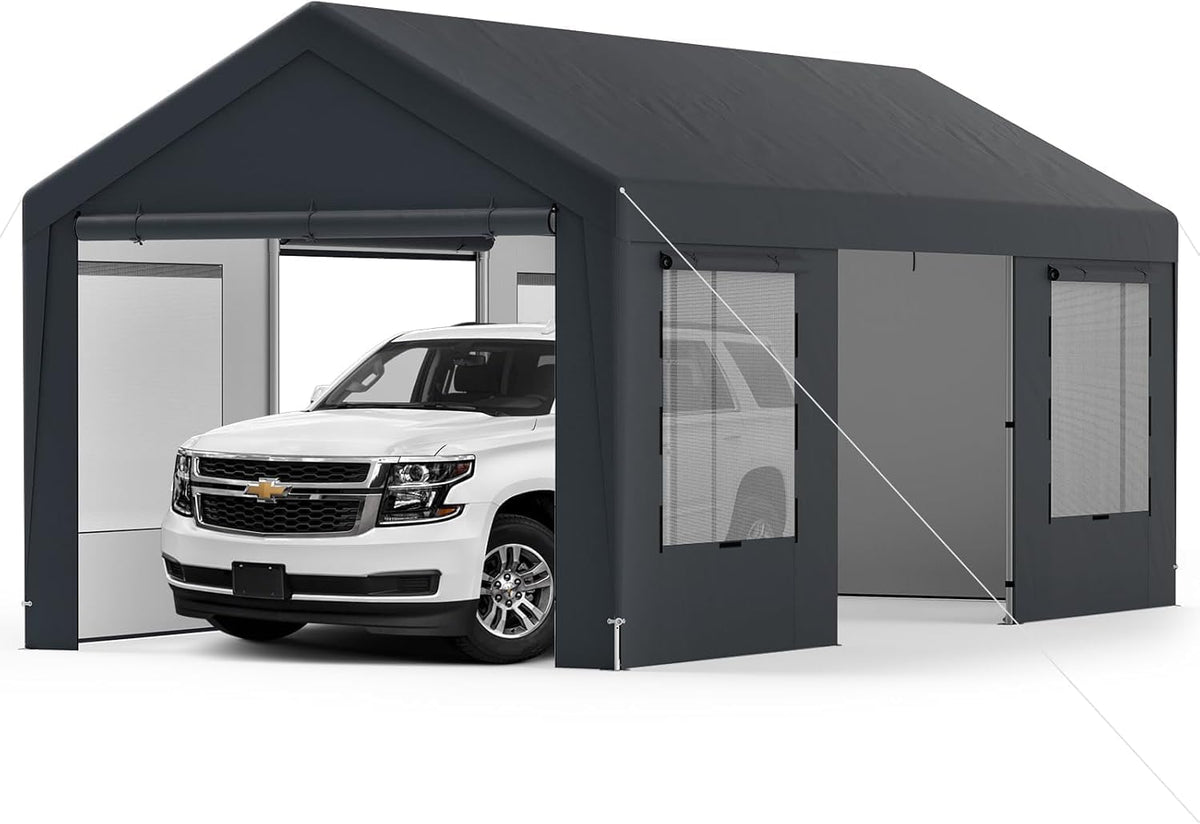 Abrigo para automóvel, COSTWAY, 3 m, 95 X 3 m, Multicolor, para a sala