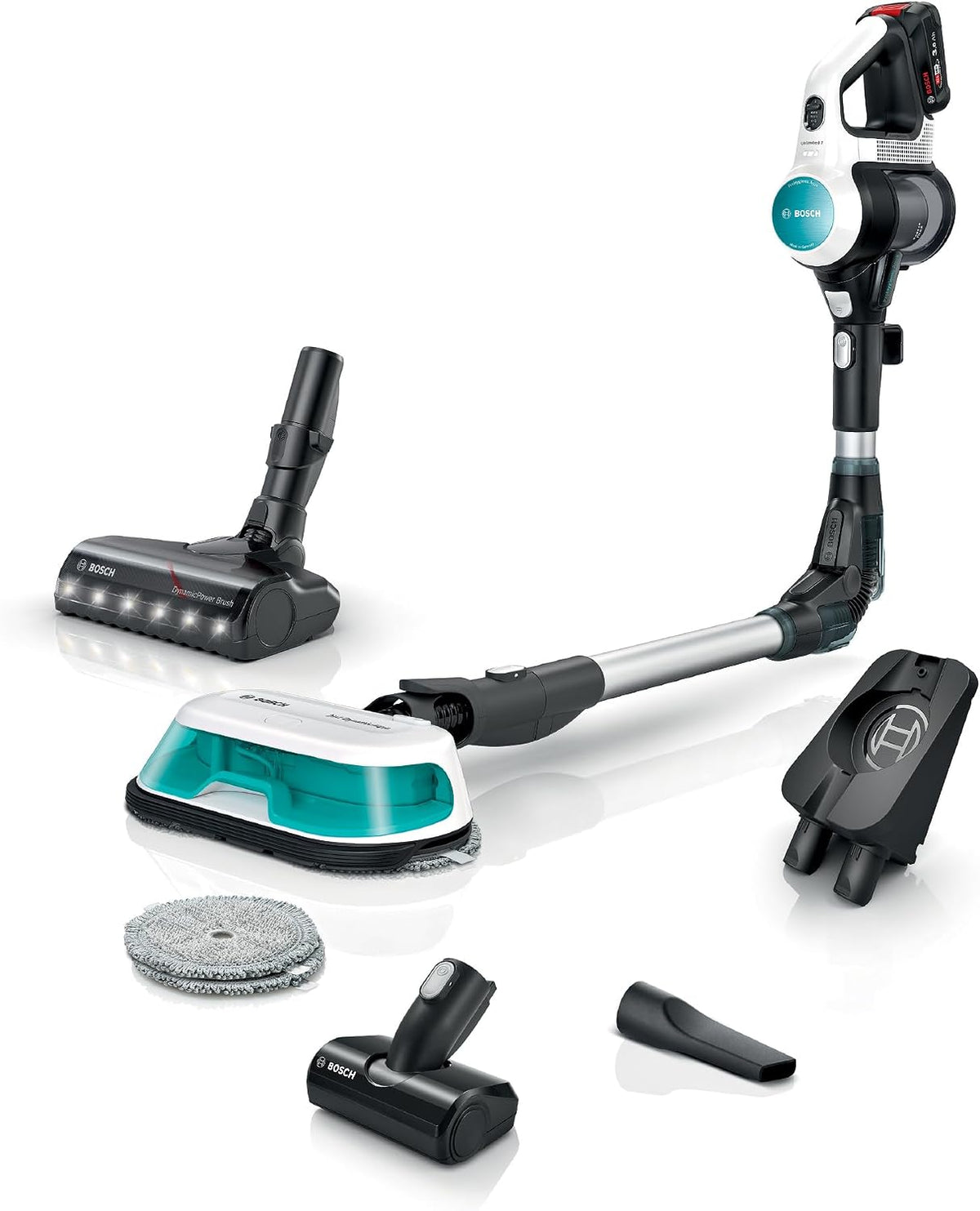 Bosch, Aspirador de mão, Akku-Staubsauger, 3.0 Ah, com iluminação LED, com bateria, Branco, para uso diário