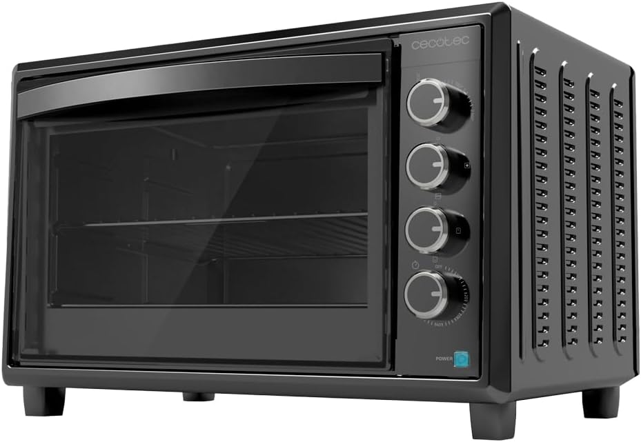 Cecotec, Forno de convecção, 60 L, 2200 W, vidro, Preto, para a cozinha