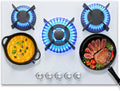 Placa de cozinha, SNDOAS, 70 cm, 10400 W, 3400 W, 2400 W, 1800 W, 1000 W, aço, vidro, Branco, para a cozinha