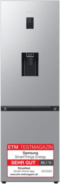 Samsung, Frigorífico combinado, RL34C652CSA/EG, 185 cm, 341 l, 114 l, 35 dB, aço inoxidável, aço, Prateado, para uso diário