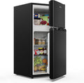 Frigorífico combinado, Upstreman, 84L, 59L, 25L, 39dB, regulável, com iluminação LED, Preto, para uso diário