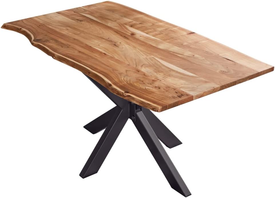 Mesa de jantar, SAM, Esstisch, 140 × 80 cm, com portas, madeira, metal, Preto, para uso diário