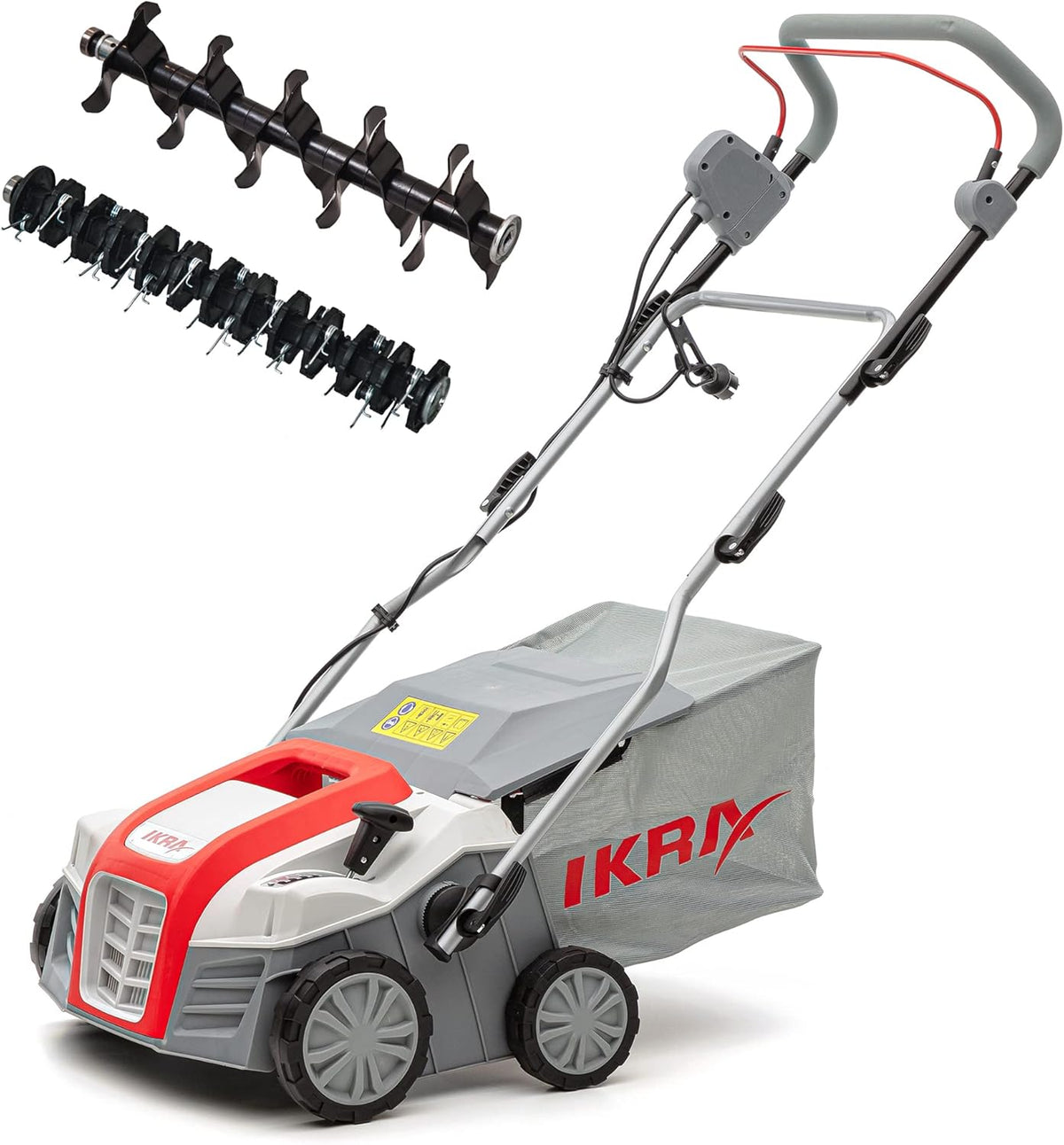 Escarificador, IKRA, 40 cm, 1800 W, dobrável, com rodas, aço, Multicolor, para uso diário