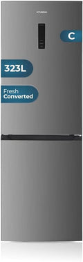 Frigorífico combinado, HYUNDAI, HCB18560NCDI01, 323 L, 40 dB, 69,9 kg, com iluminação LED, Prateado, para uso diário