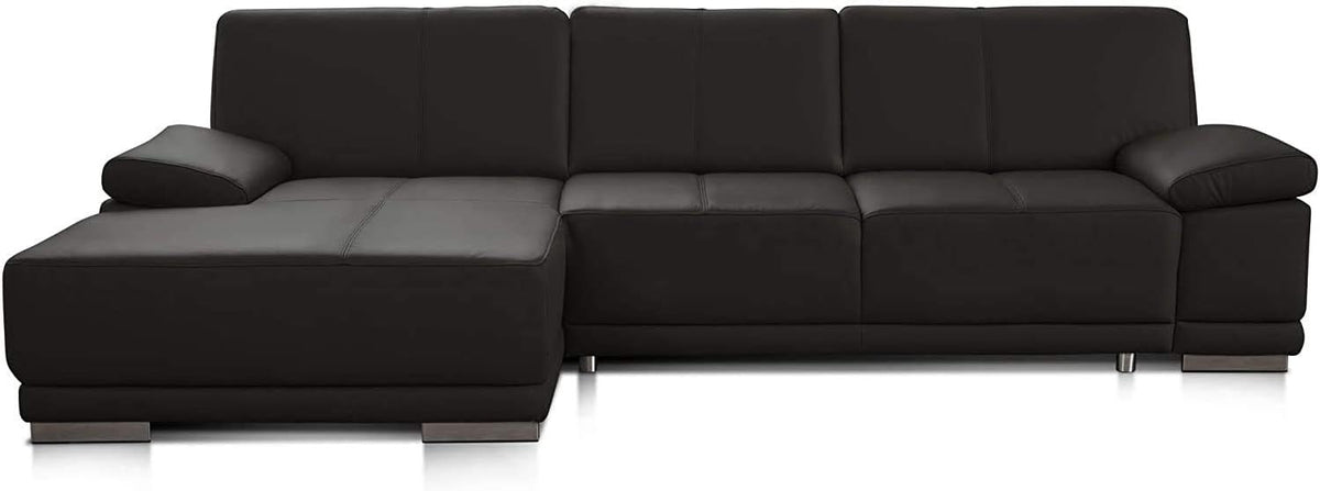 Sofá, CAVADORE, Bettsofa, 162 cm, 213 cm, 41 cm, 66 cm, 5 cm, regulável, pele sintética, pele, Castanho, para a sala