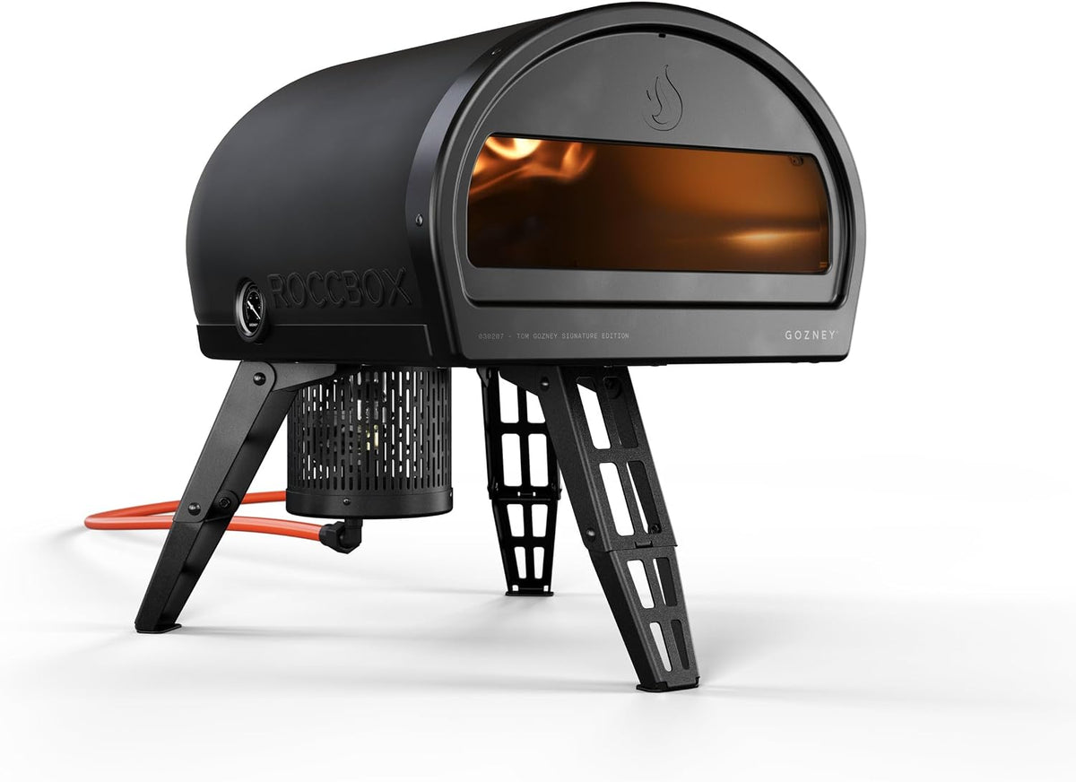 Forno de pizza, GOZNEY°, 34 cm, 31 × 34 cm, dobrável, aço inoxidável, aço, Preto, para a cozinha