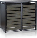 Abrigo para contentores, Zelsius, RAL7016, 117 cm, 19,5 cm, aço, madeira, Antracite, para utilização no exterior