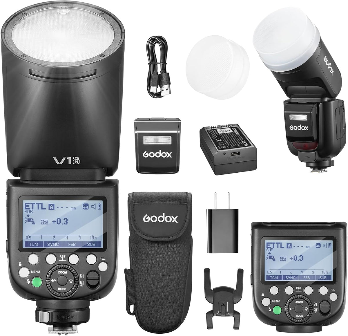 Artigo para casa, GODOX, V1Pro, 1 M, 2,4 G, com iluminação LED, Multicolor, para uso diário