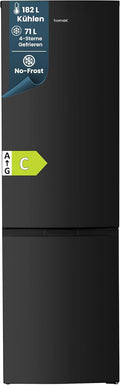 Frigorífico combinado, homeX, CFSN2531C-B, 39 dB, 3,2 kg, classe energética C, regulável, Preto, para uso diário