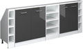 Armário de arrumação, Vicco, Dachschr, 210 cm, 83,8 cm, 46 cm, com prateleiras, com portas, plástico, painel de madeira, Branco, para uso diário