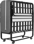 Cama, DICTAC, Klappbett, 200 kg, 90 × 200cm, 13cm, 10,5cm, 2,5cm, dobrável, com rodas, com colchão, metal, Mehrfarbig, para o quarto