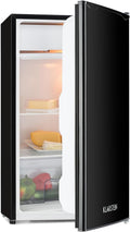 Frigorífico combinado, KLARSTEIN, 90 L, Classe E, com prateleiras, aço inoxidável, aço, Preto, para uso diário