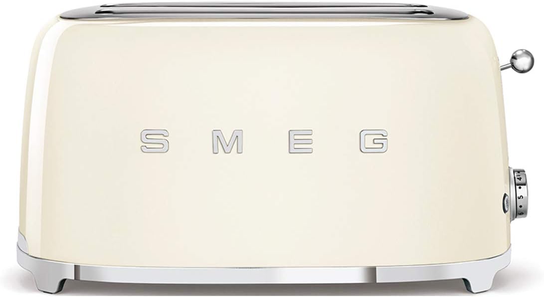 Torradeira, Smeg, TSF02CREU, 36 mm, 1500 W, 208 mm, 3.360 kg, 1 m, 240 V, aço inoxidável, aço, Creme, para a cozinha