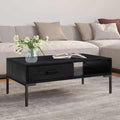 Móvel, HEFZGDB, 35 cm, 90 × 50 × 35 cm, com gavetas, com prateleiras, madeira, Preto, para a sala