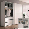 Roupeiro, HABITMOBEL, 72 cm, 150 cm, 200 cm, 60 cm, com gavetas, com prateleiras, Branco, para o quarto