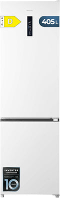 Cecotec, Frigorífico combinado, 405 L, 200 cm, 60 cm, Classe D, com iluminação LED, Branco, para uso diário