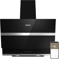 Exaustor, CIARRA, AWB6736N, 60 cm, 58 dB, 1,5 m, 150 mm, com iluminação LED, com controlo por aplicação, alumínio, vidro, Preto, para uso diário