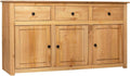 Cómoda, vidaXL, 135 × 40 × 80 cm, 80 cm, 55,1 kg, com gavetas, madeira, Natural, para o quarto