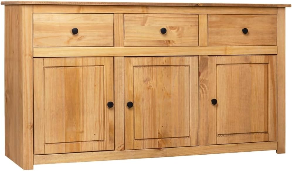 Cómoda, vidaXL, 135 × 40 × 80 cm, 80 cm, 55,1 kg, com gavetas, madeira, Natural, para o quarto