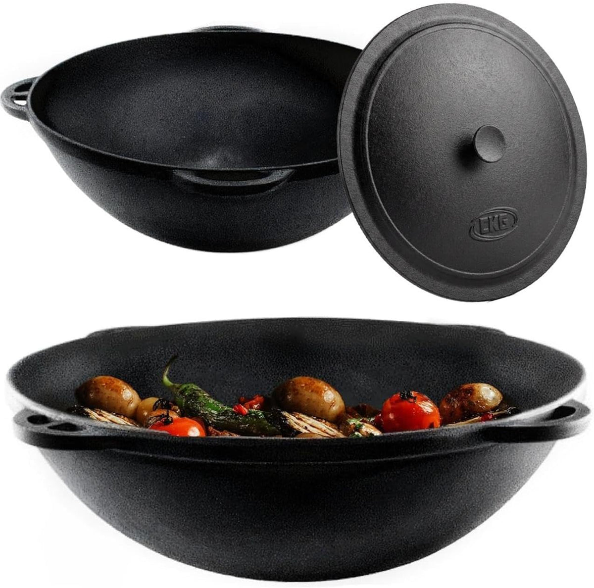 Panela de ferro fundido, CKG, 12 L, 10 kg, 15.7', Mehrfarbig, para a cozinha