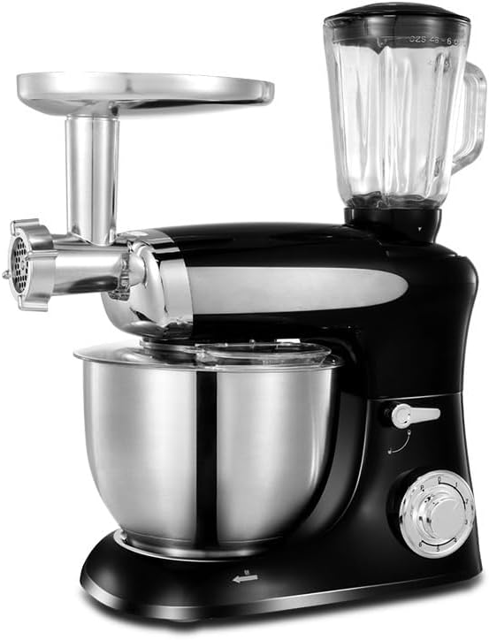 Robô de cozinha, PAHION, Standmixer, 1300W, 6,5 l, 2,5 kg, 4,5 kg, aço inoxidável, aço, Preto, para a cozinha