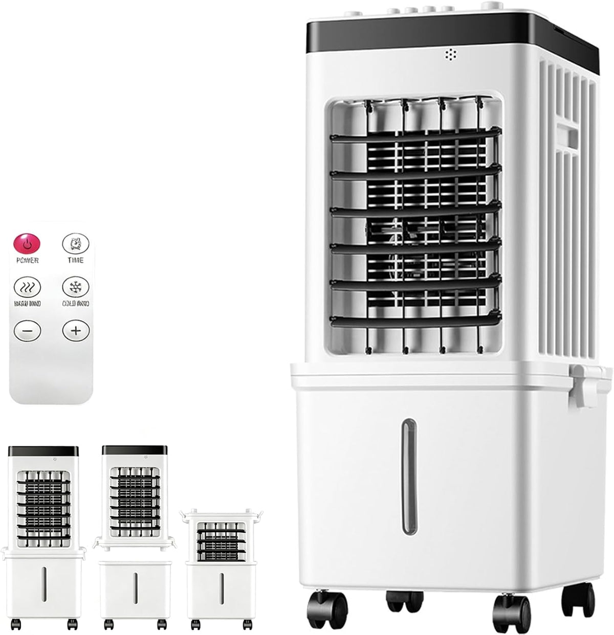 Climatizador evaporativo, Yntegrity, 7.5H, 15L, 50 dB, com comando à distância, com temporizador, com rodas, Mehrfarbig, para uso diário