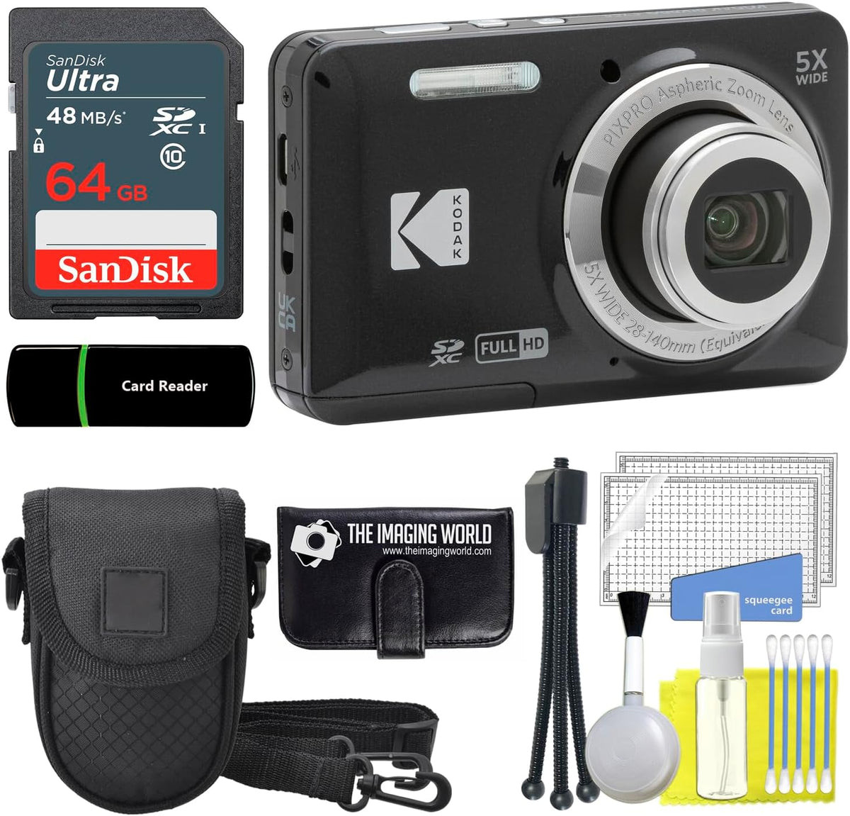 Câmara compacta, The Imaging World, KODAK, 28 mm, 5 × 28 mm, Preto, para uso diário