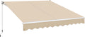 Toldo, Yaheetech, 300 × 250 cm, 1,5 cm, com rodas, aço, alumínio, Bege, para uso diário