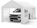 Abrigo para automóvel, COSTWAY, 280 cm, 586 × 305 × 280 cm, Branco, para a sala