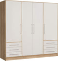 Roupeiro, Forte, Jupiter, 206.5 cm, 60 cm, 200 cm, 5 kg, regulável, com gavetas, com portas, madeira, plástico, Branco, para o quarto