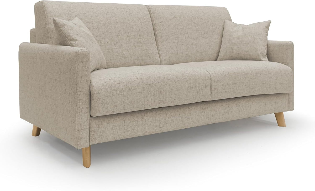 Sofá, Divani.Store, Edgar, 200 cm, 90 cm, 48 cm, 59 cm, 13 cm, tecido, Bege, para a sala