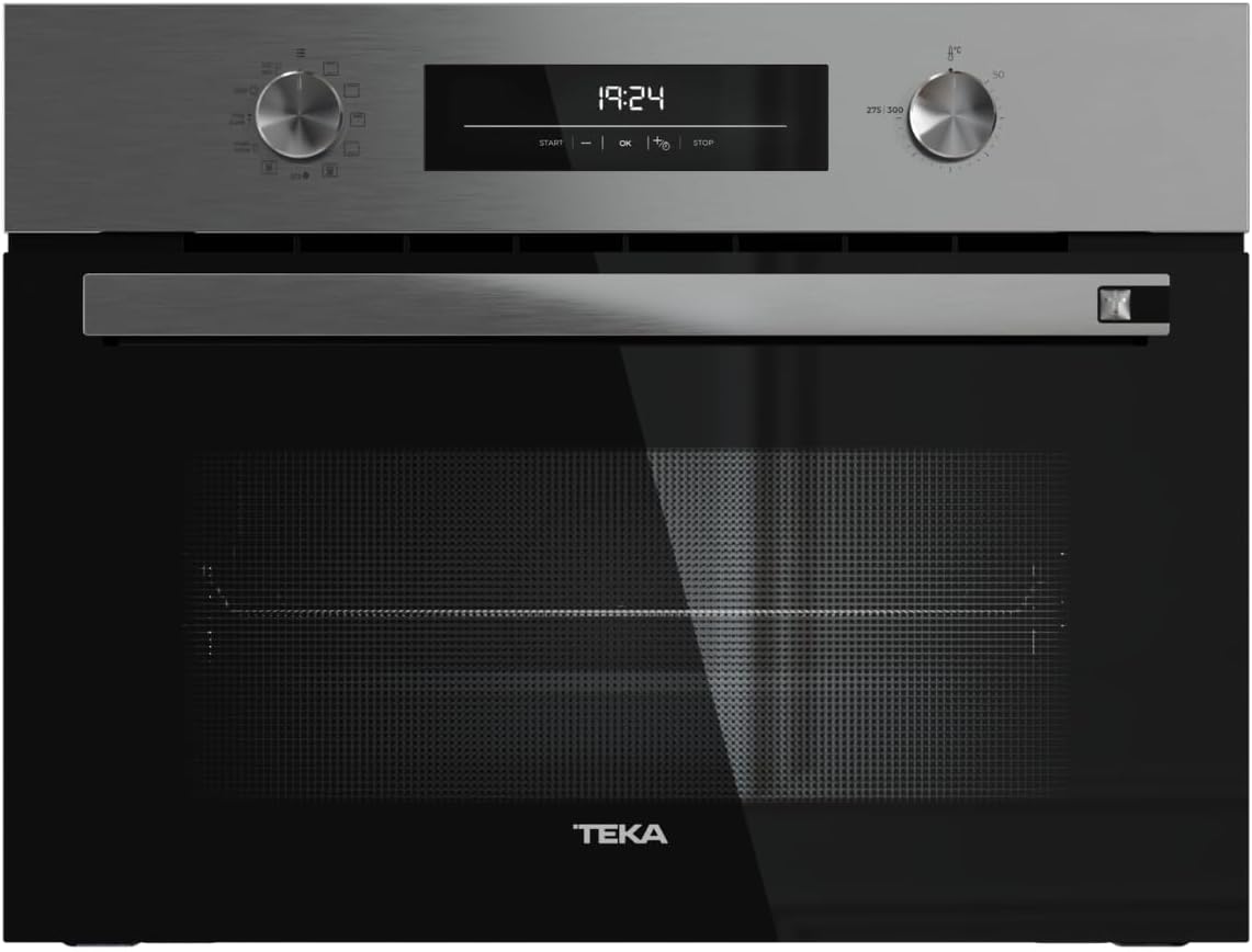 Forno de encastre, Teka, 45 × 60 cm, 45 L, com iluminação LED, aço inoxidável, aço, Prateado, para a cozinha
