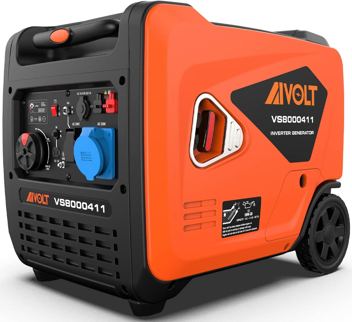 Gerador elétrico, AIVOLT, Inverter, com rodas, Mehrfarbig, para trabalhos de manutenção