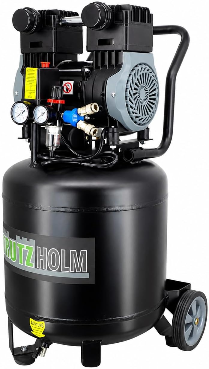 Compressor de ar, TRUTZHOLM, Brushless, 4500W, 62dB, 8 bar, 738 L, com rodas, Mehrfarbig, para trabalhos de manutenção