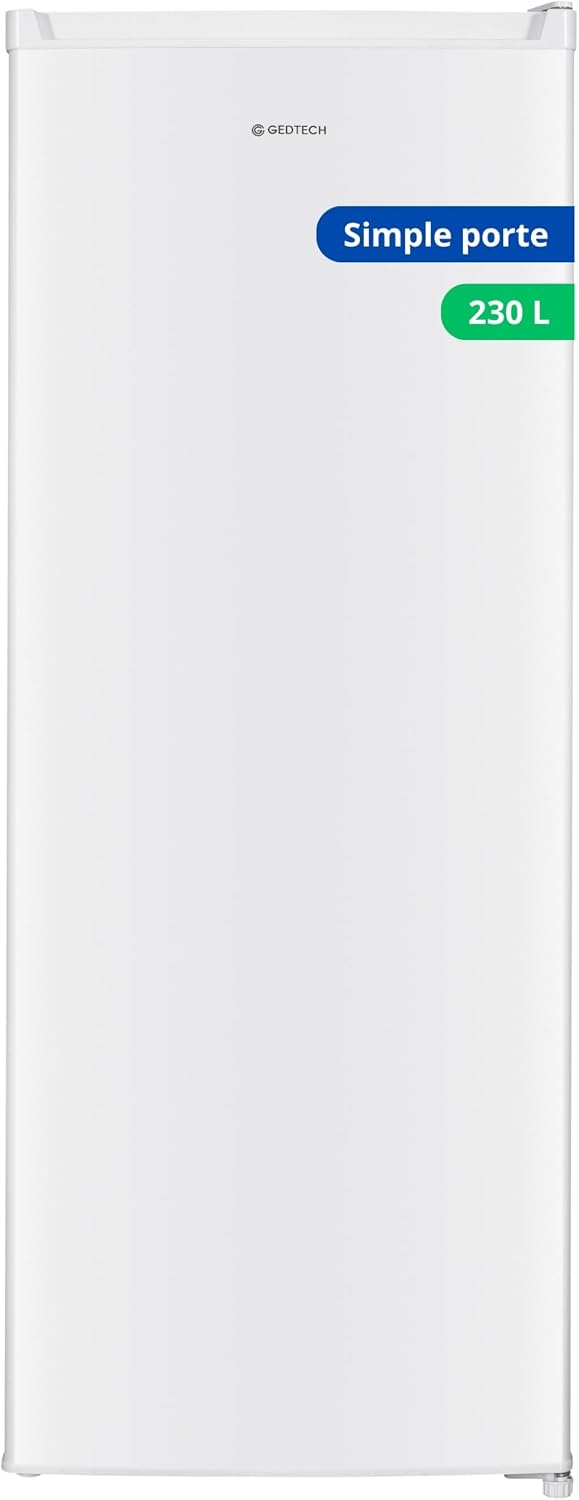 Frigorífico combinado, GEDTECH, GSP230WH, 230 L, com prateleiras, Branco, para uso diário