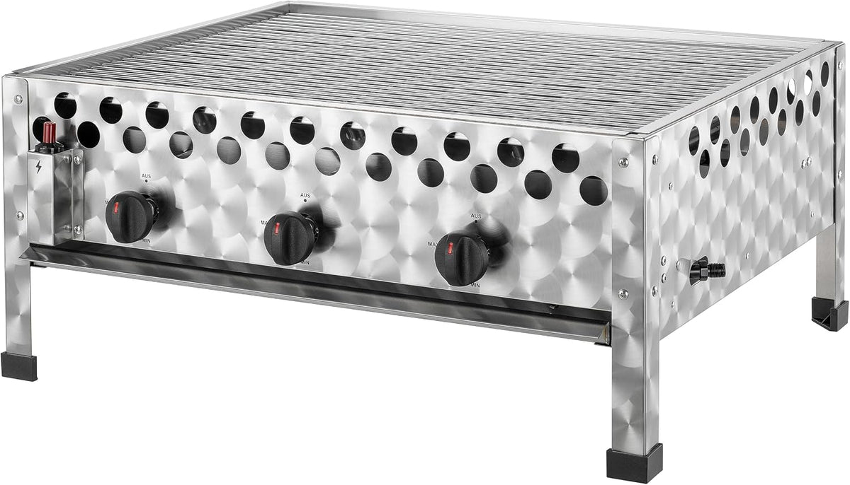 Grelhador a gás, tepro, Gasgrill, 4 kW, 46,5 cm, 28,2 cm, 56,5 × 46,5 cm, aço inoxidável, aço, Prateado, para utilização no exterior